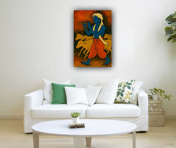 Abstract Krishna Art