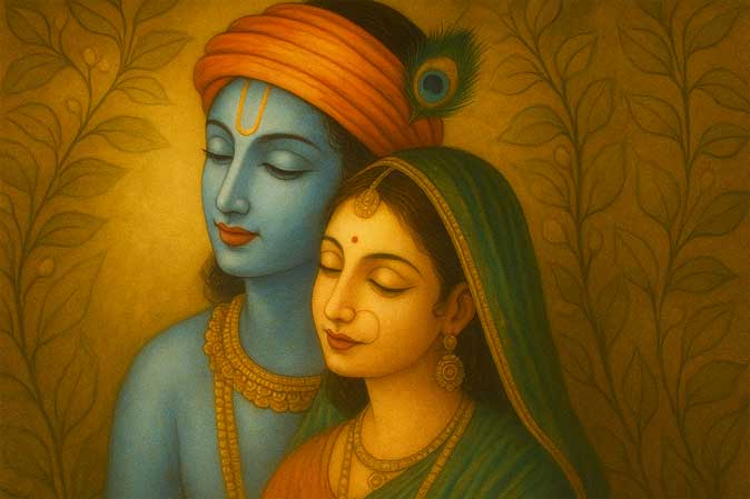 Painting of Radha and Krishna