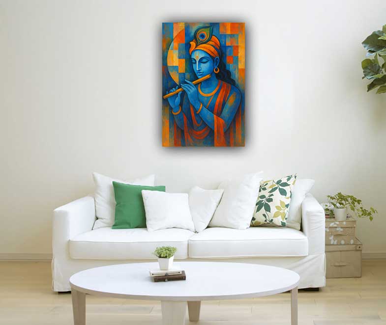 Modern Art Krishna Painting