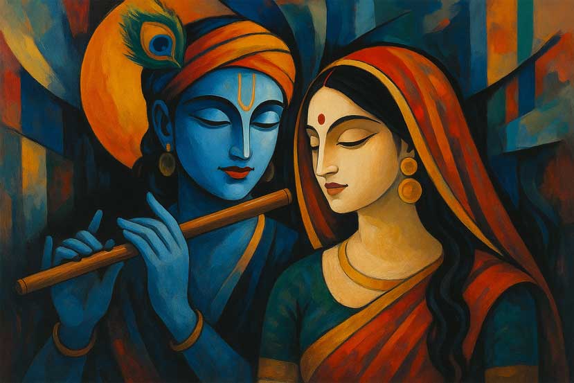 Modern Radha Krishna Paintings for Home