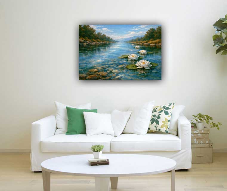Flowing River Wall Art for Clarity & Smooth Decision
