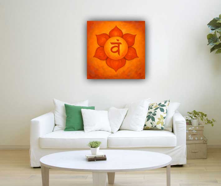 Wall Art Sacral Chakra (Svadhisthana) Canvas