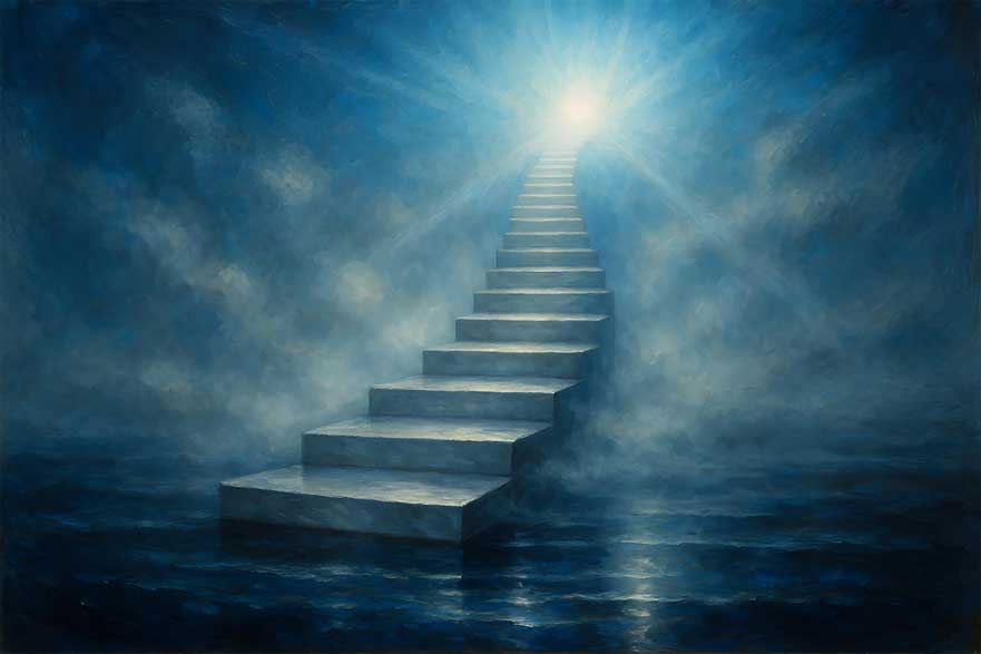 Vastu Paintings of Steps Leading Upward Symbolising Success, Flow, Abundance & Prosperity