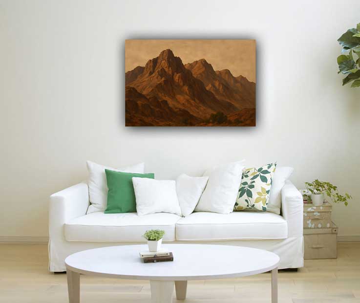 Canvas Mountain Art for Southwest Vastu Wall Decor for Strength & Growth