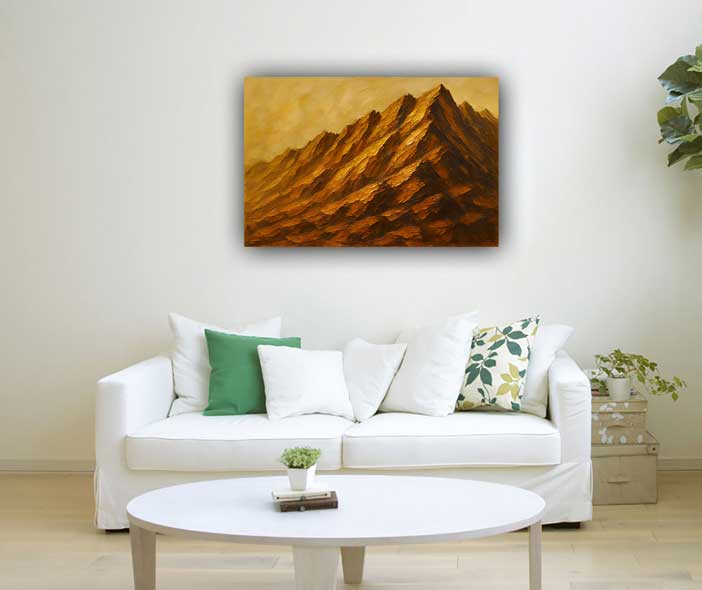 Mountain Art for Stability and Strength Modern Canvas Painting for Vastu