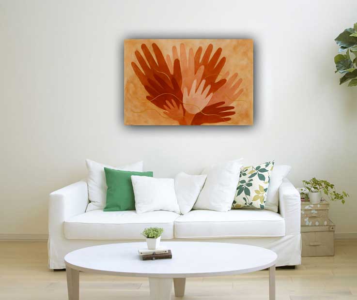 Abstract Canvas Paintings of Bonded Energy in Southwest