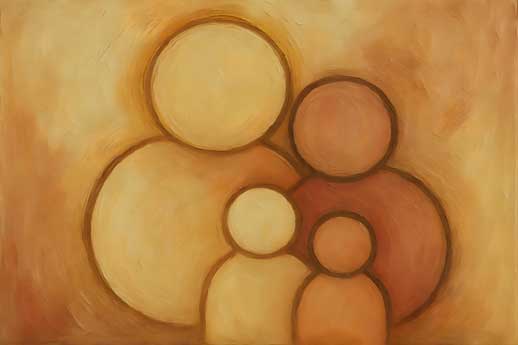 Abstract Wall Art of Harmonious Bond for Southwest