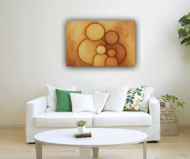 Abstract Wall Art of Harmonious Bond for Southwest