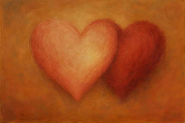 Abstract Canvas Wall Art of Soulful Connection