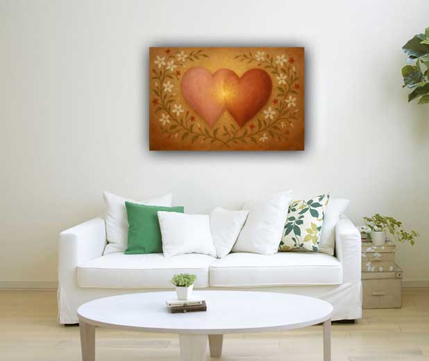 Abstract Canvas Paintings of Love and Stability