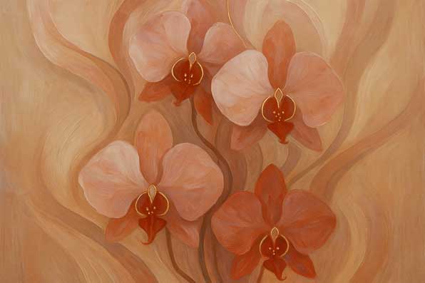 Canvas Wall Art of Orchid Flower for Relationship Harmony in Southwest
