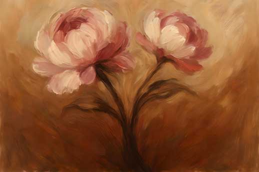 Canvas Wall Art of Pink Peonies for Love and Relationship – Vastu Painting for Southwest