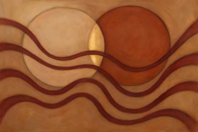 Abstract Wall Art of Embracing Souls