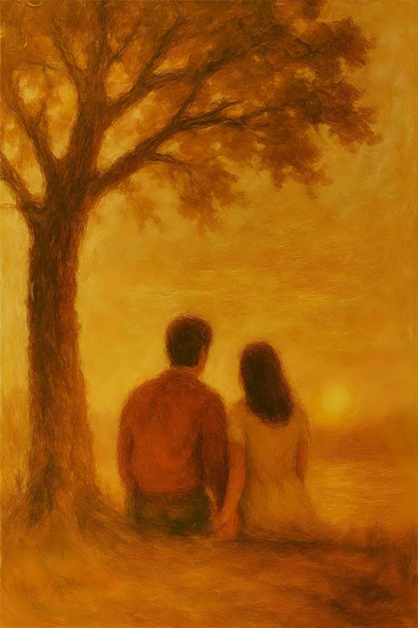 Abstract Artwork on Canvas Inspired by Companionship