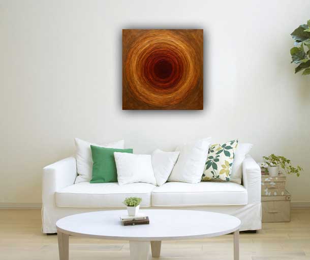 Abstract Wall Art of Solid Earth Forms for Grounding Energy