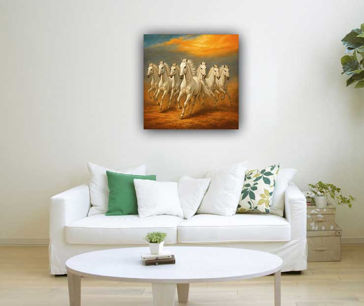 7 Horses Painting for Home for East