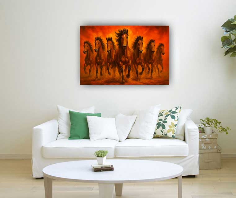 Running Horses Vastu Painting