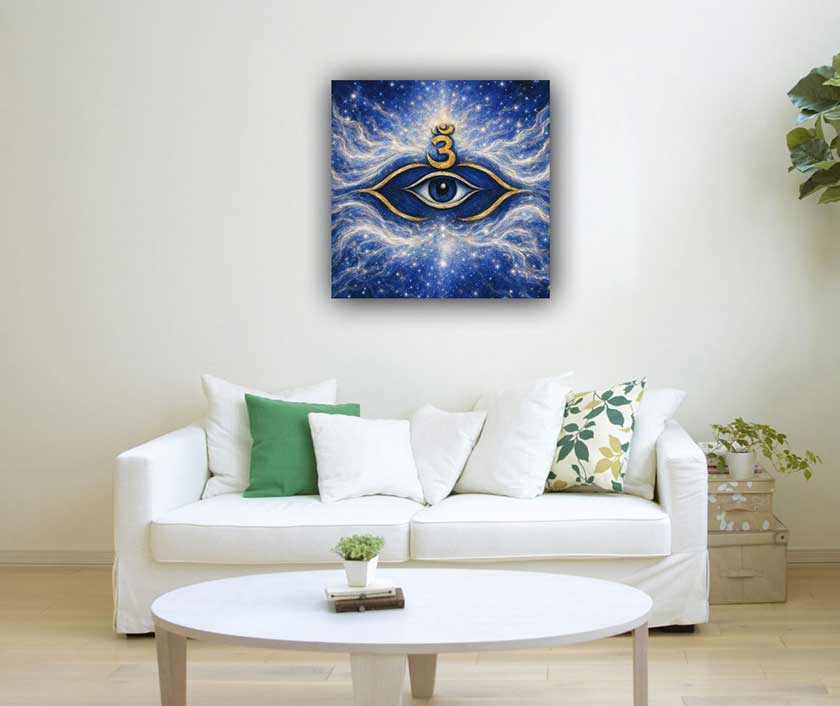 Third Eye (Ajna) Wall Art for Awakining Intuition and Spiritual Insight