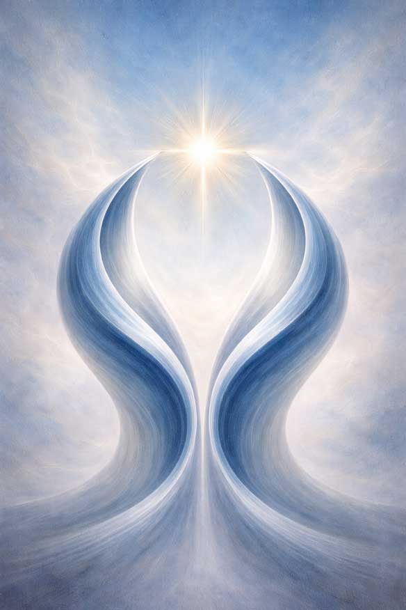 Abstract Wall Art of Two Hands Holding Star Painting for Support and Goal Achievement