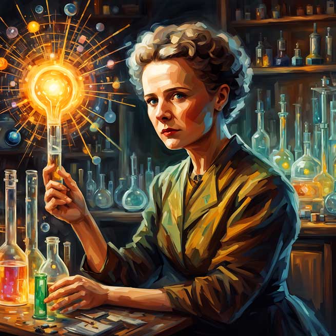 Marie Curie Painting