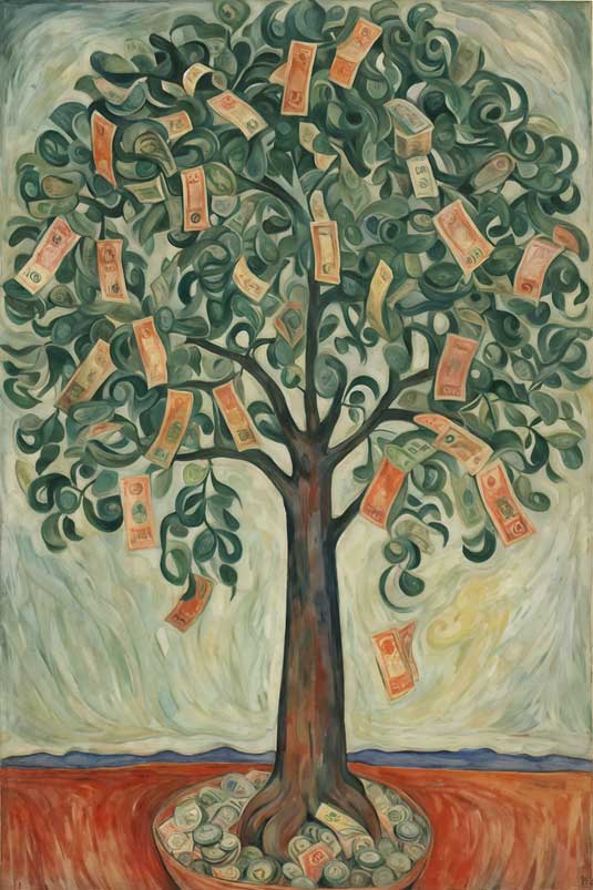 Money Tree Painting for wealth