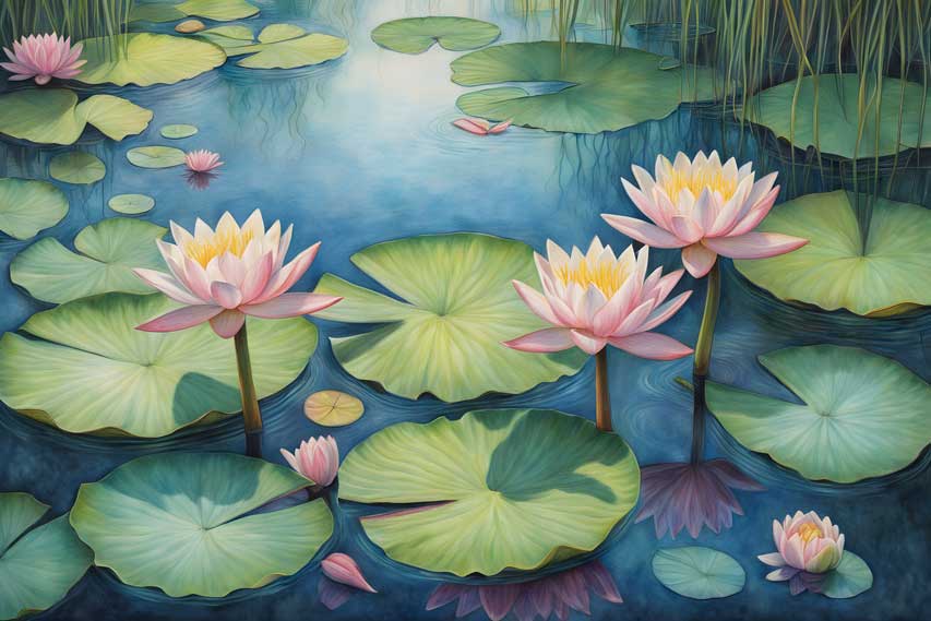 Waterlily Painting for Health and Well Being 