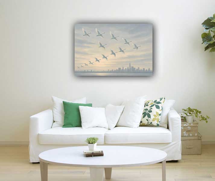 Elegant Painting of Flying Birds for Creativity and Innovation