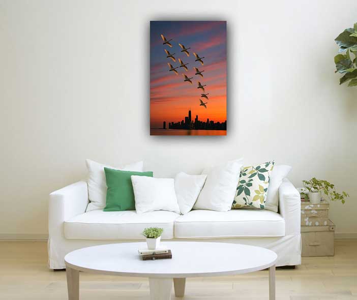 Inspirational Canvas Wall Art of Flying Birds