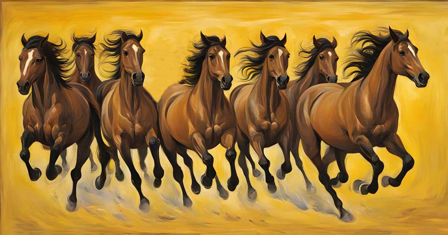 Running Lucky Seven Horses